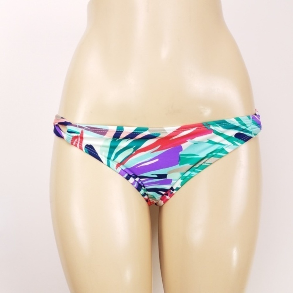 NEW Bar III Flor XS Swim Bikini Bottom Cheeky Twisted Sides $44 - Picture 2 of 8